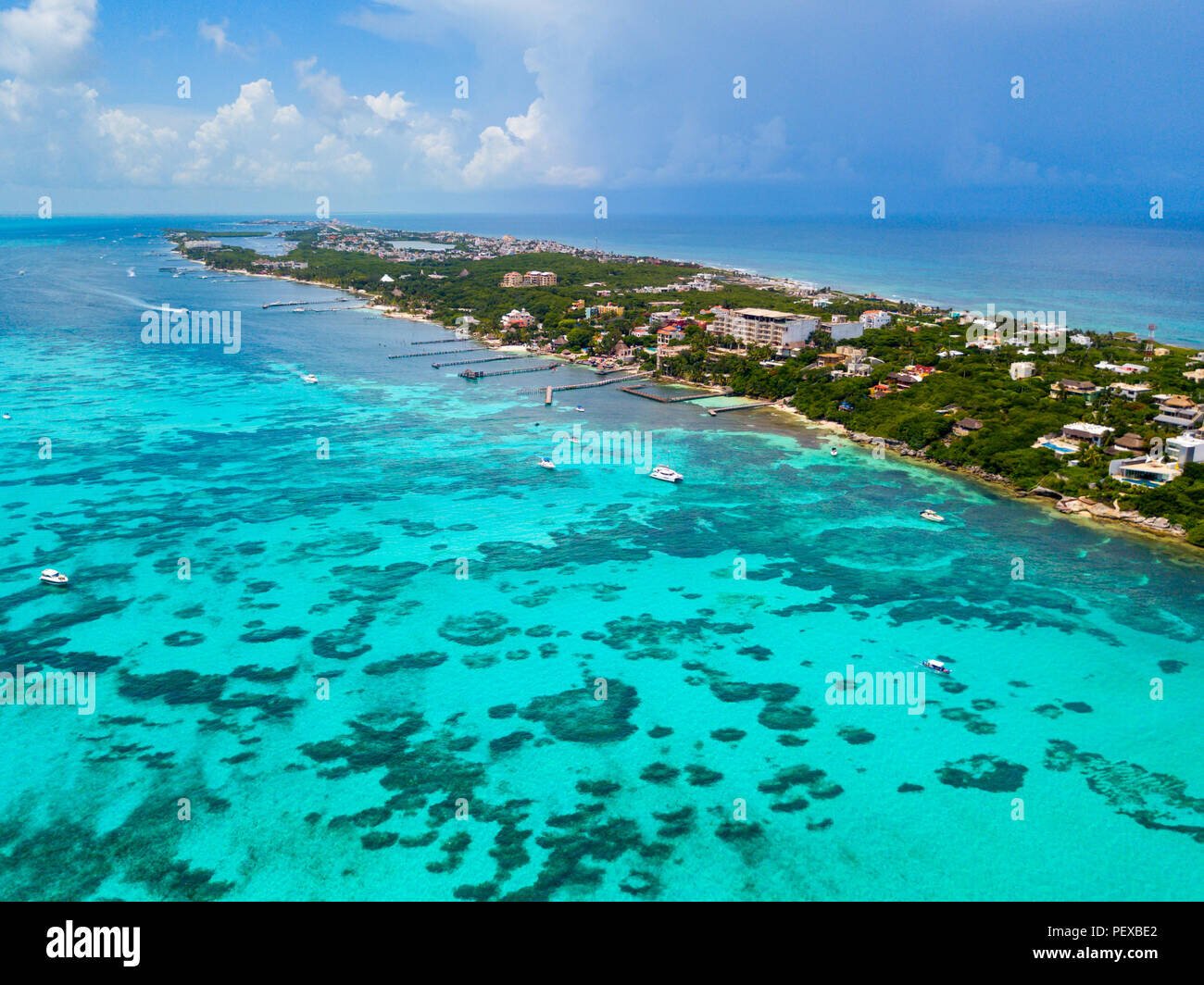 Isla Mujeres aerial view
